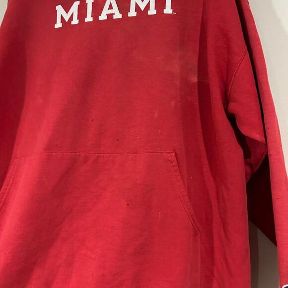 Vintage Thrashed Champion Miami University Hoodie - Picture 7 of 8